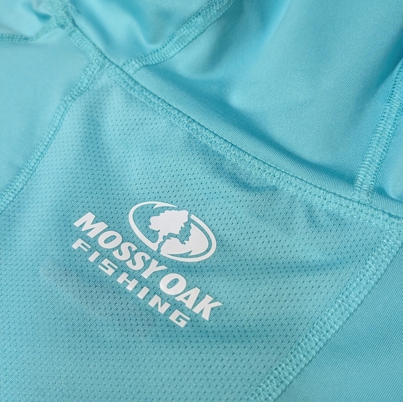 Mossy Oak Fishing Hydroplex Cooling Hooded Shirt Men's XXL Sun Protection - Picture 6 of 11